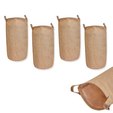 Jute Storage Baskets 15.75H x 22.04W x 9.84L inch– Pack of 4 Hampers